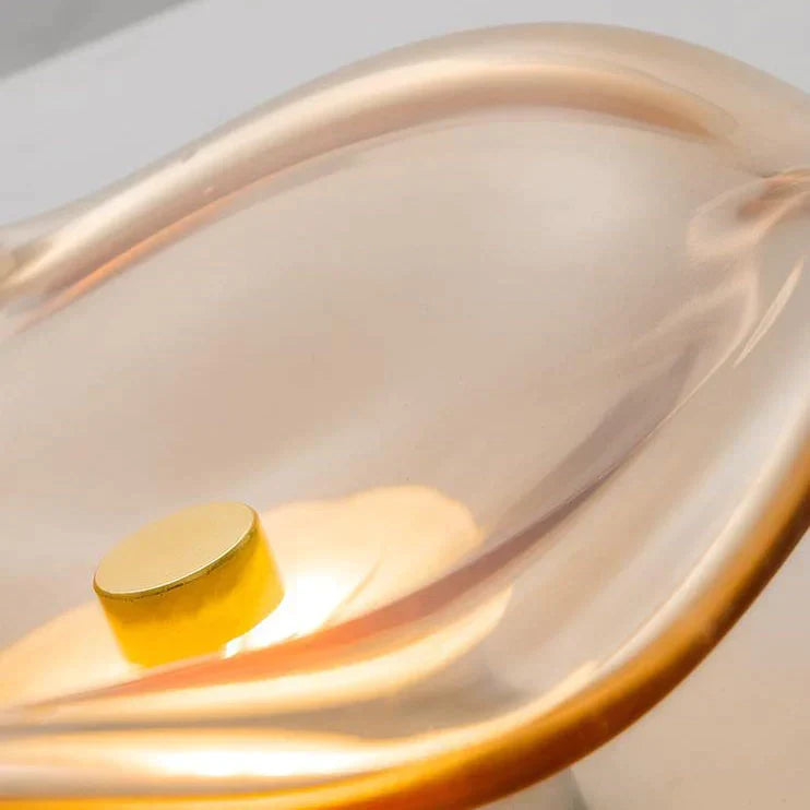 Amber Frosted Glass Wall Sconce angled view
