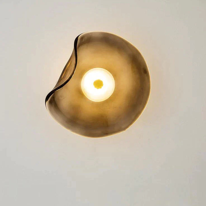 Smoke Grey Frosted Glass Wall Sconce angled view