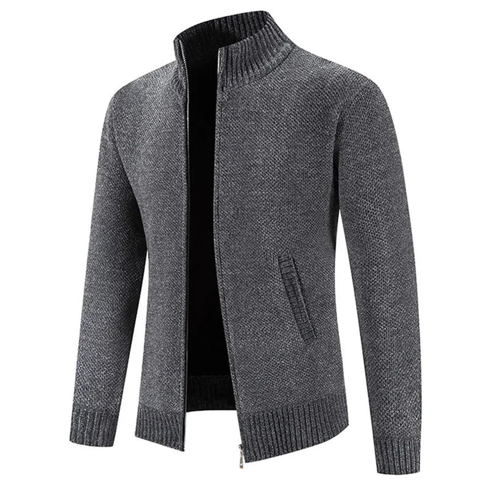 Full-Zip Stand-Collar Cardigan alternate view 4