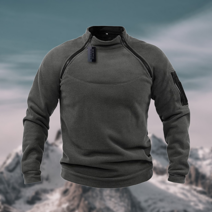 Funnel-Neck Quarter Zip Sweater detail view 1