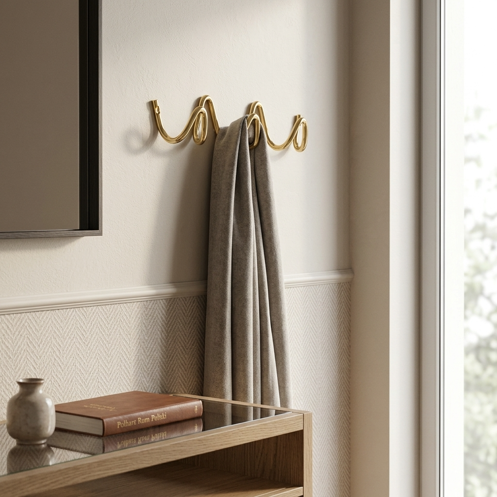 Wave Design Steel Wall Hooks