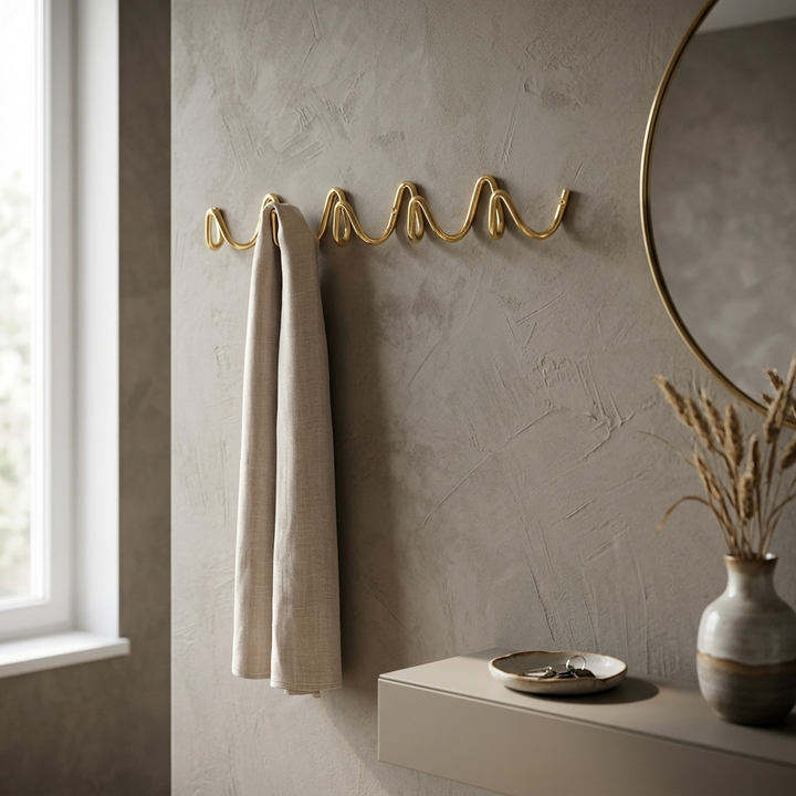 Wave Design Steel Wall Hooks