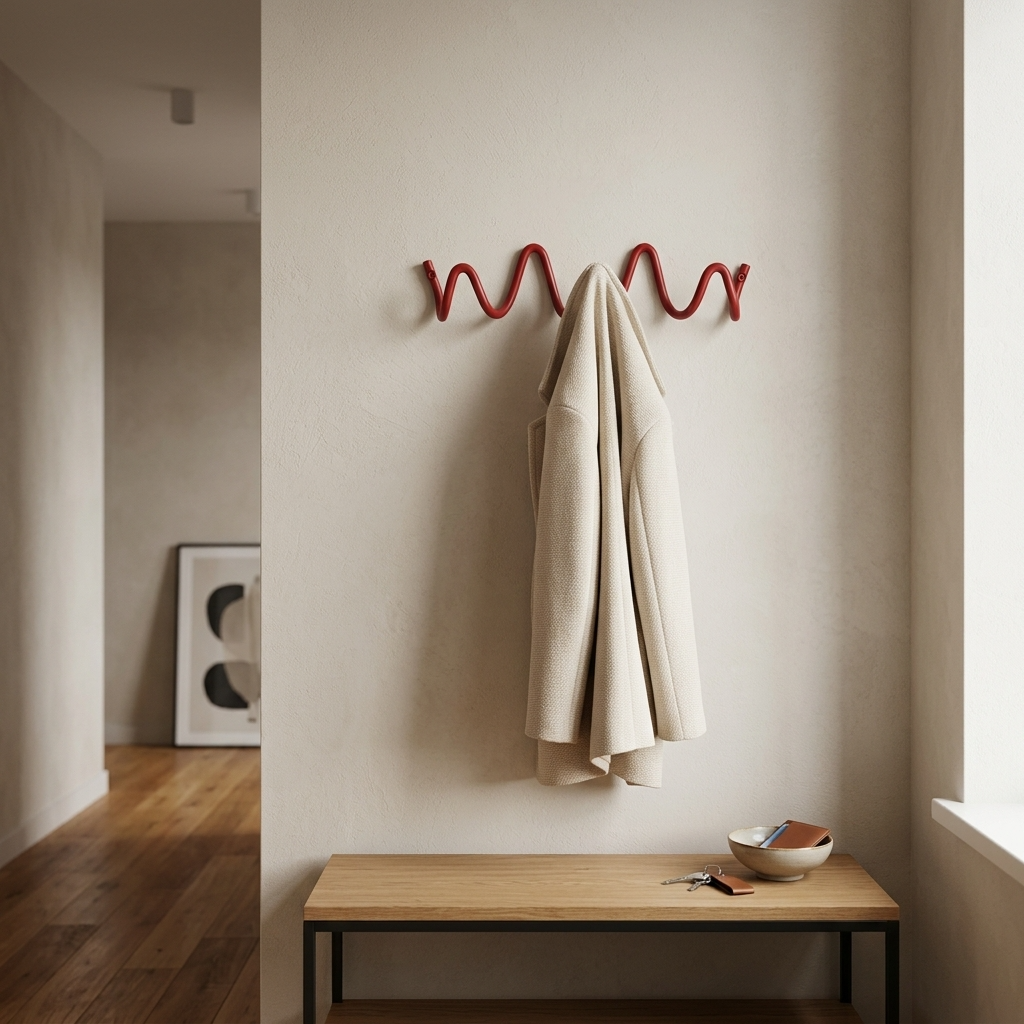 Wave Design Steel Wall Hooks
