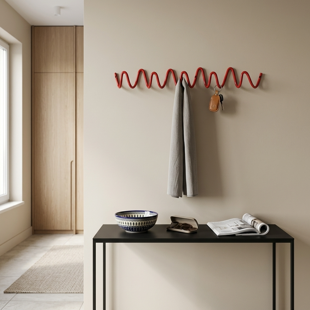 Wave Design Steel Wall Hooks