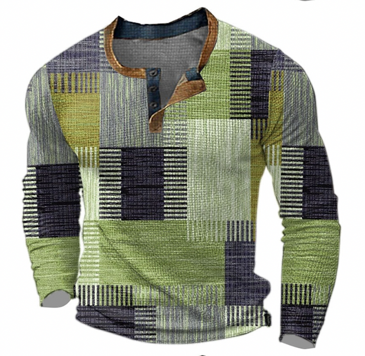 Gray Henley Sweatshirt detail view