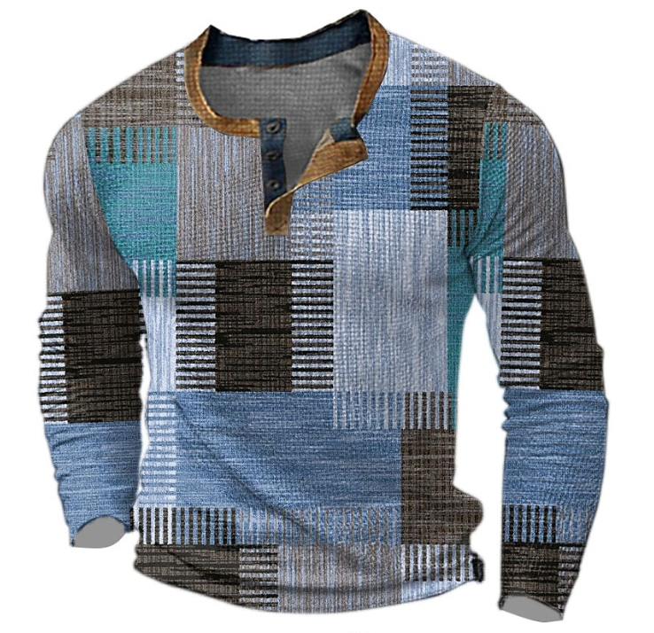 Green Henley Sweatshirt detail view
