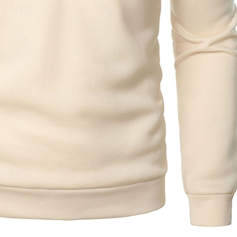 Cotton-Blend Fleece Quarter-Zip Pullover