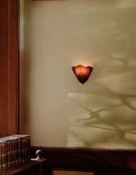 Glass Dome Wall Sconce lit glow detail