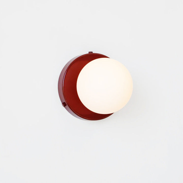 Glass Globe Wall Sconce front view