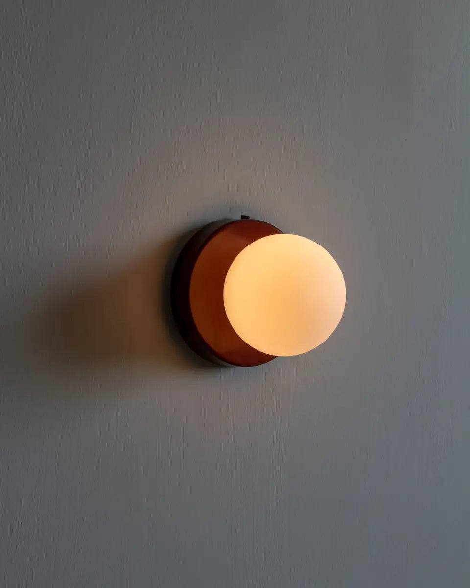 Glass Globe Wall Sconce installed on wall