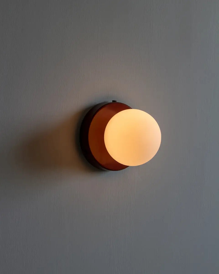 Glass Globe Wall Sconce installed on wall