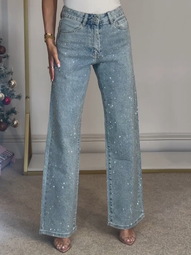 Glitter-Accent Jeans detail view