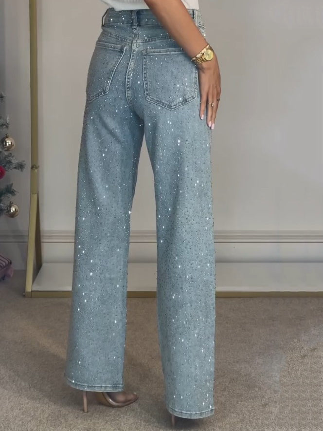 Glitter-Accent Jeans detail view