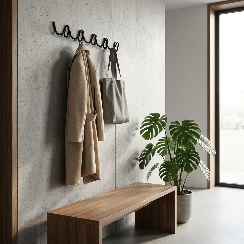 Wave Design Steel Wall Hooks