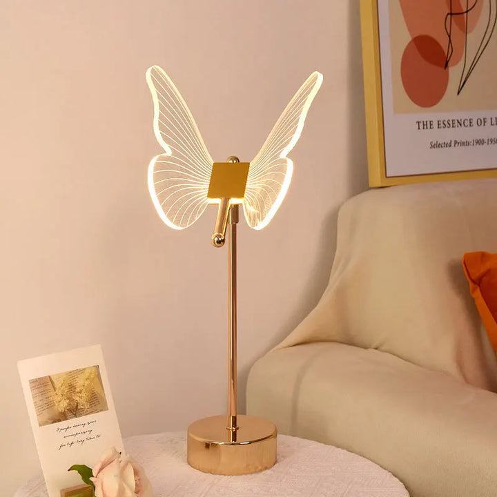 Gold Butterfly Desk Lamp adjustable head detail