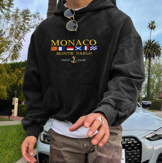 Blue Nautical Flag Graphic Hoodie main view