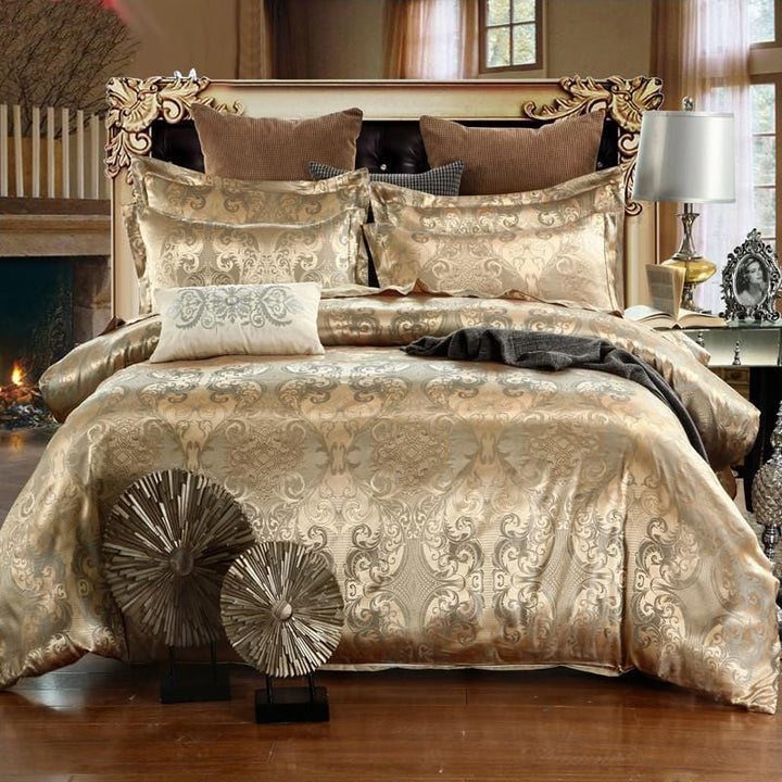 Gold Glamour Microfibre Duvet Set