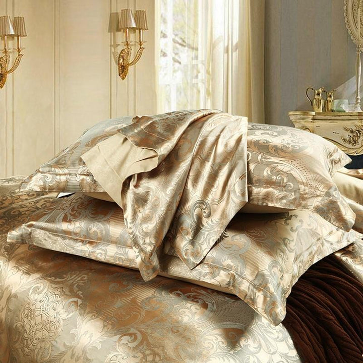 Gold Glamour Microfibre Duvet Set