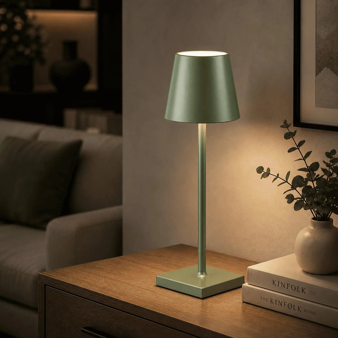 Green Touch Control USB Desk Lamp, front view