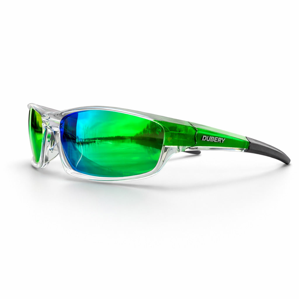 Green Square Polarized Fishing Sunglasses front view