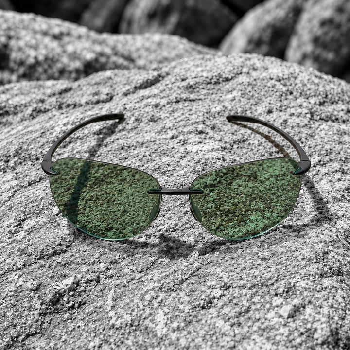 Vintage Rimless Aviator Sunglasses