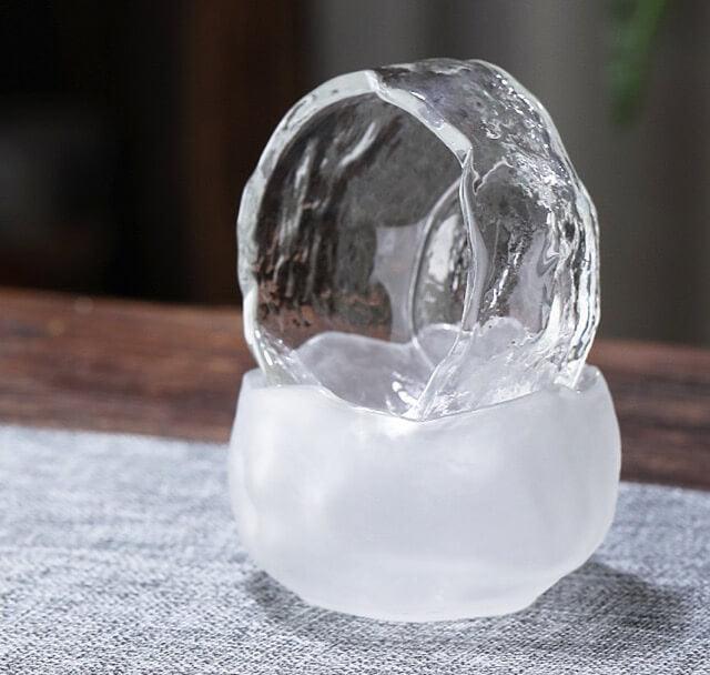 Hammered Glass Sake Cup Set table setting lifestyle