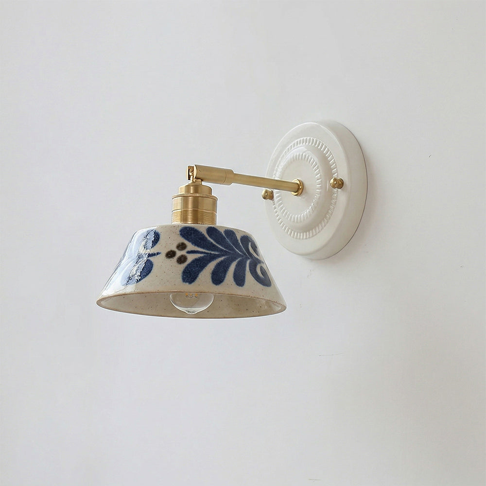 Hand-Painted Ceramic Bedside Light design C detail