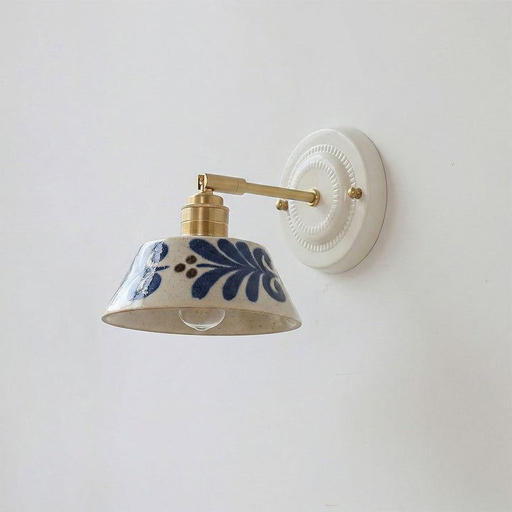 Hand-Painted Ceramic Bedside Light design C detail
