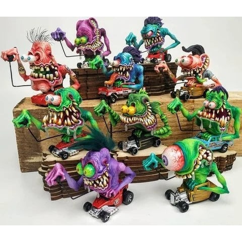 Hand-Painted Resin Monster Figurine side view