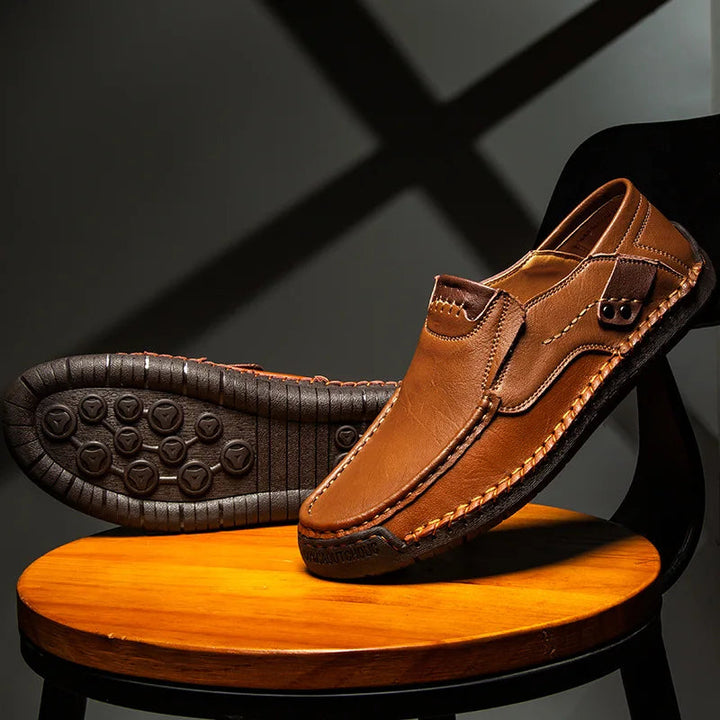 Leather Loafers rubber outsole tread detail
