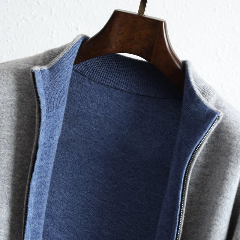 Heathered Cashmere Zip-Up Jacket product view 2