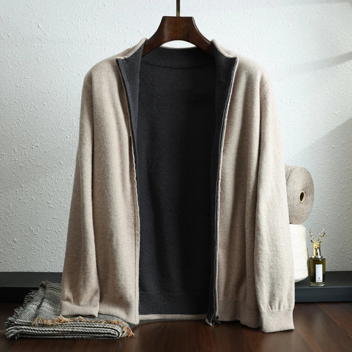 Heathered Cashmere Zip-Up Jacket product view 6