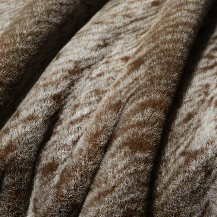 Heavyweight 4kg Fur Throw Blanket on bed lifestyle