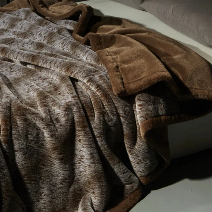 Heavyweight 4kg Fur Throw Blanket color options display