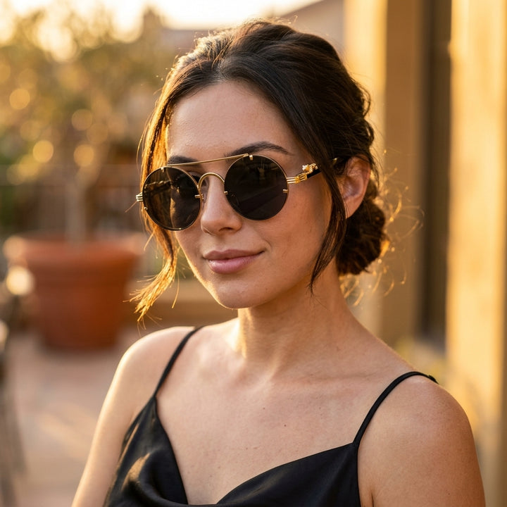 Sculptural Metal Sunglasses lifestyle hero