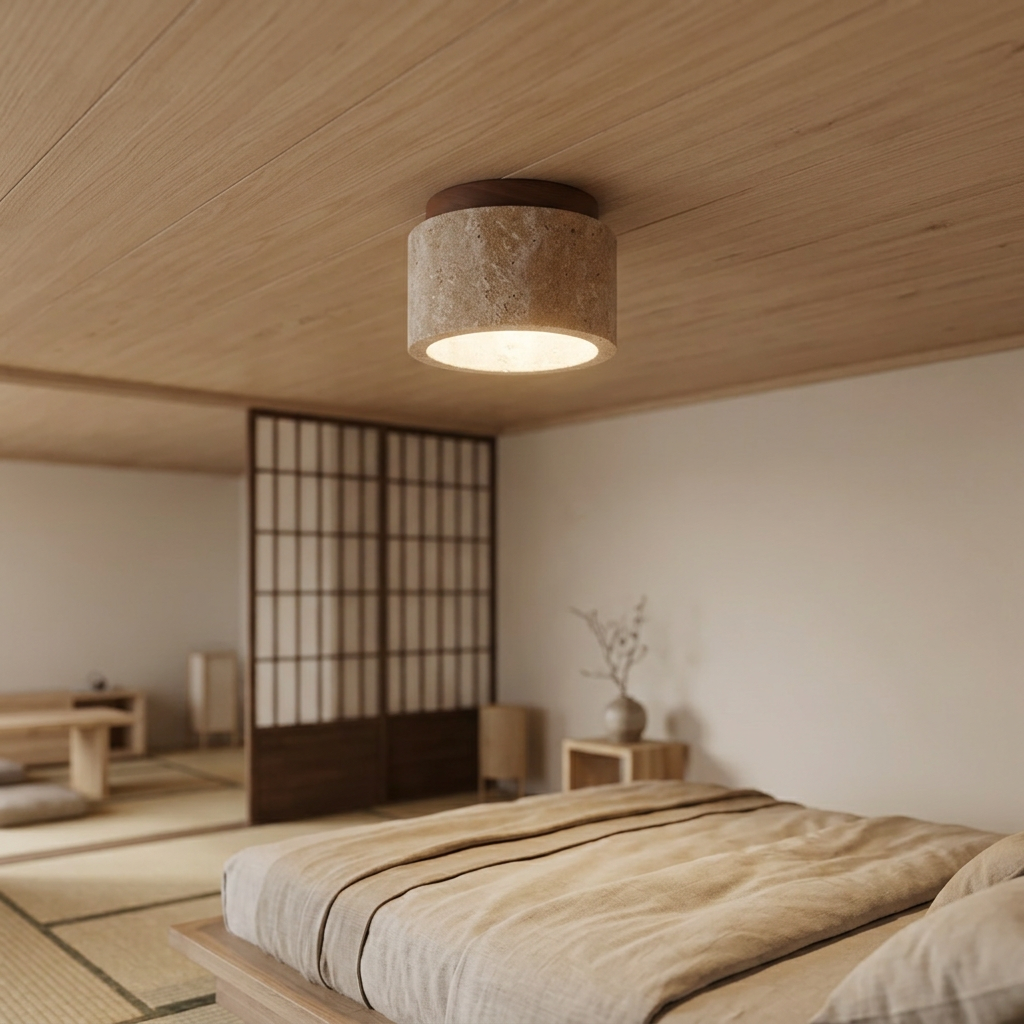 Japanese Ceiling Light Fixture - Lifestyle