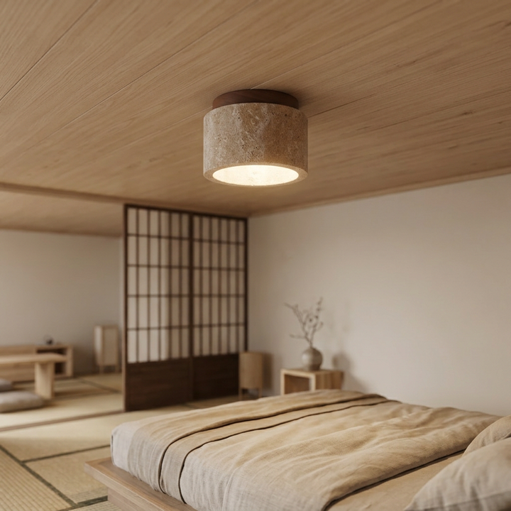 Japanese Ceiling Light Fixture - Lifestyle