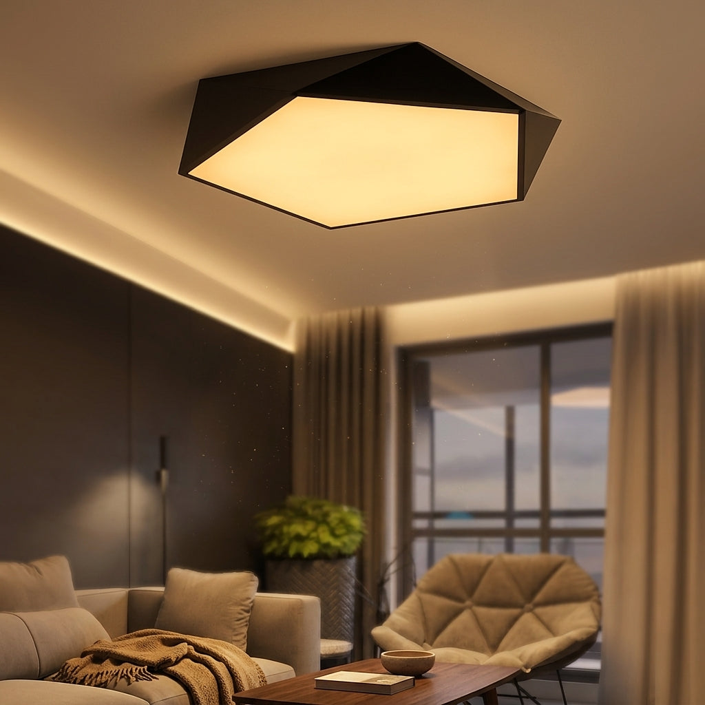Geometric LED Ceiling Light - Lifestyle