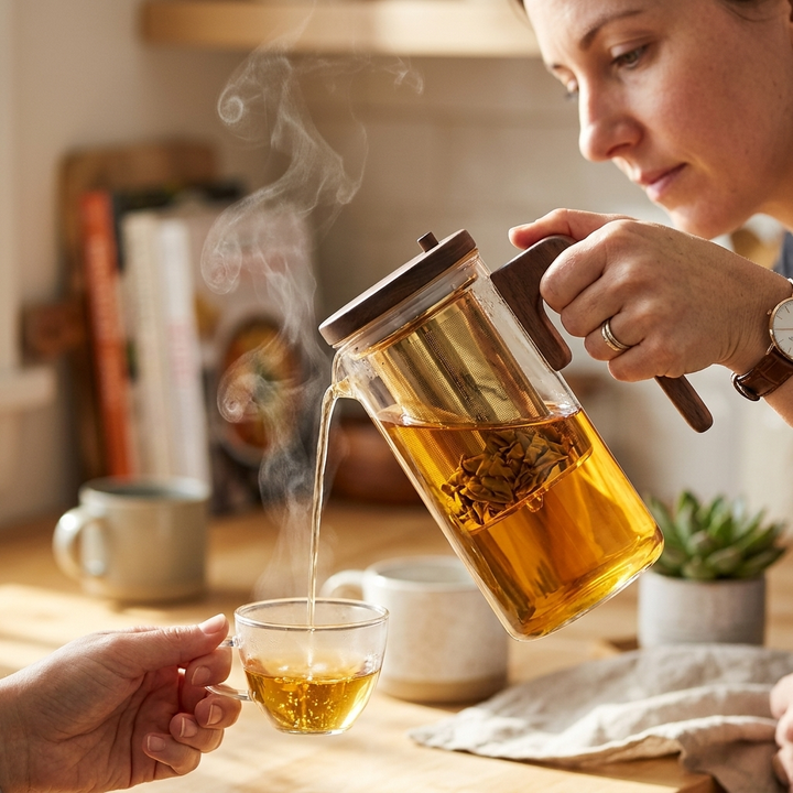 Artisan Glass Teapot With Infuser