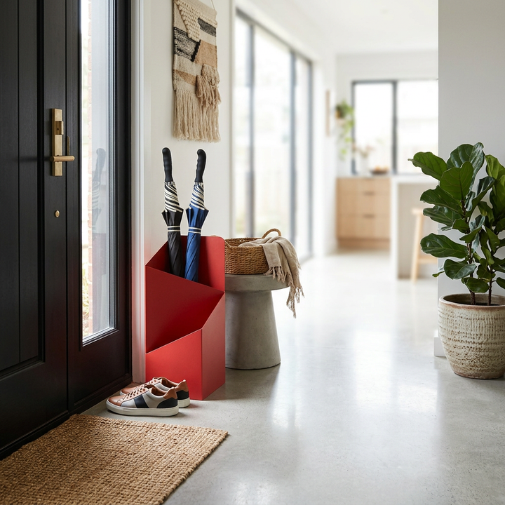 Sculptural Metal Umbrella Stand