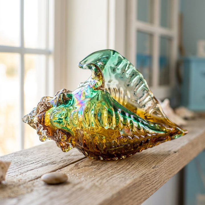 Hand Blown Glass Conch