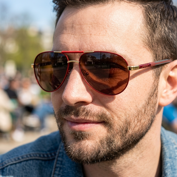 Stainless Steel Pilot Sunglasses