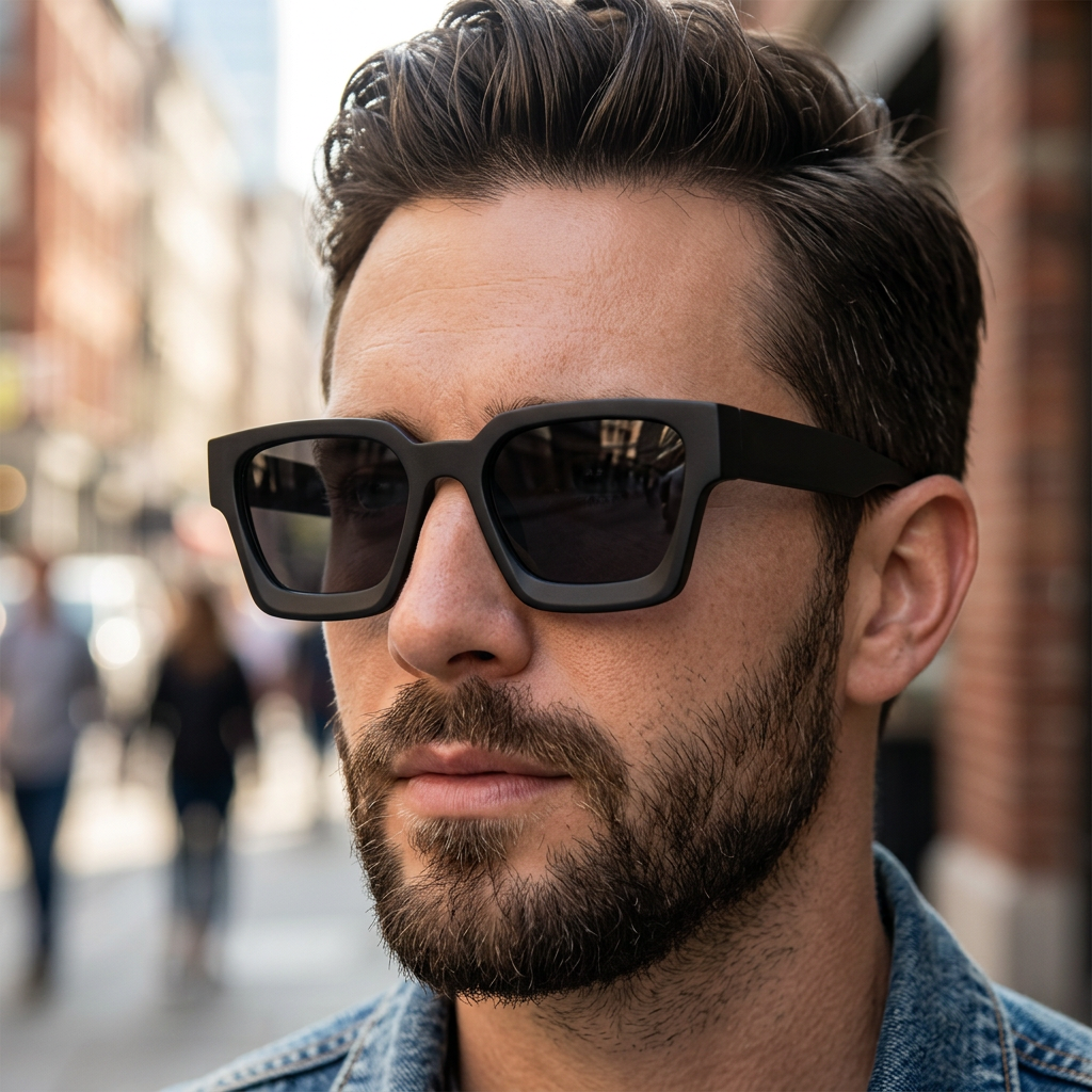 Matte Black Men's Sunglasses