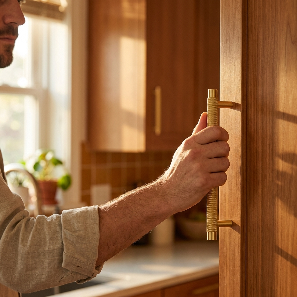 Brass 128/164mm lifestyle - kitchen cabinet