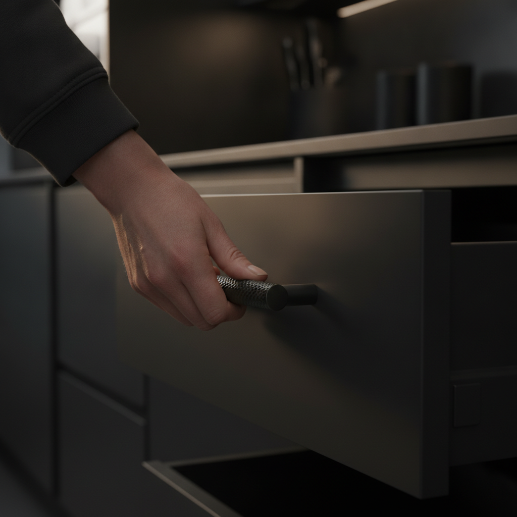 Black 96/132mm lifestyle - kitchen drawer