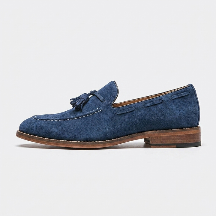 Suede tassel loafers color options