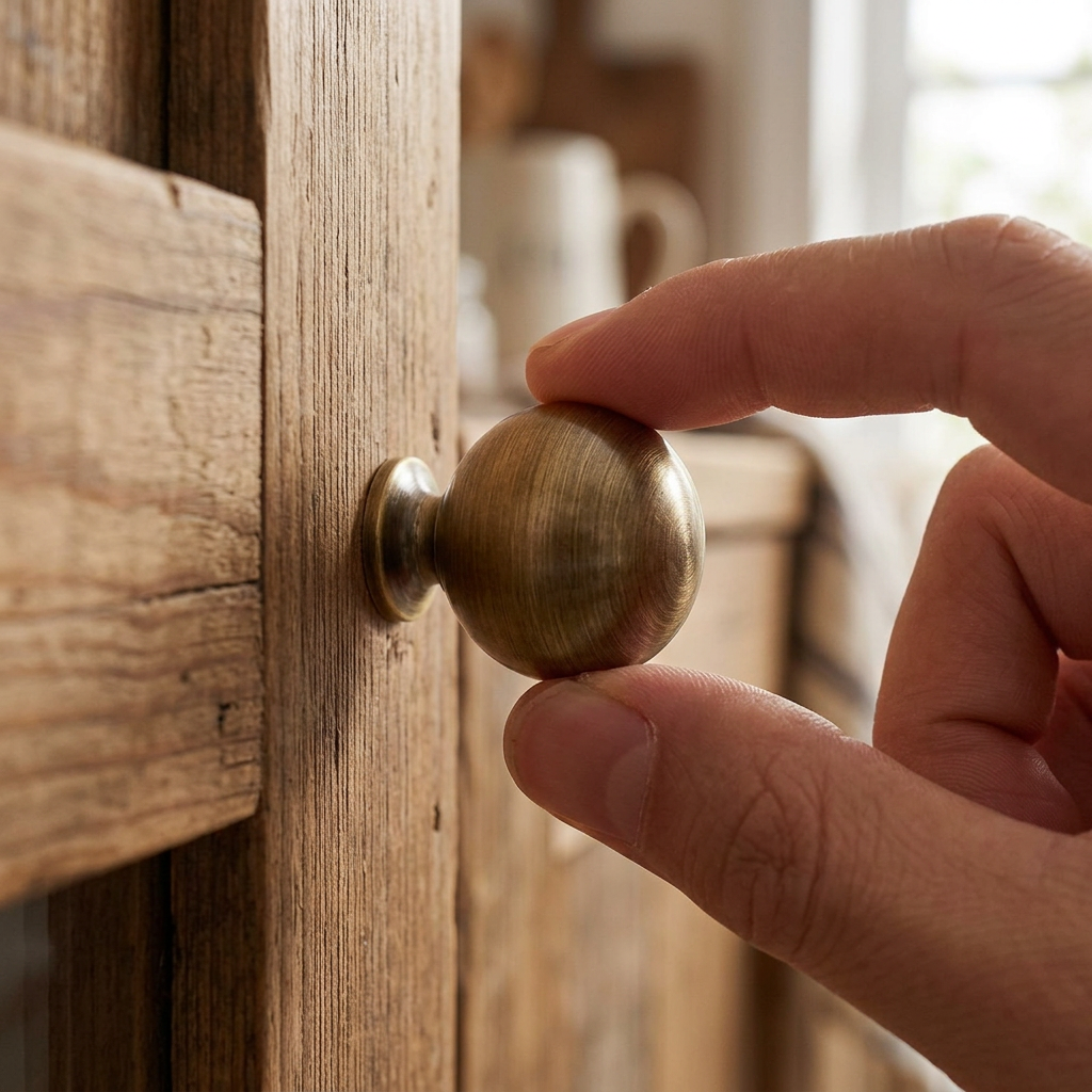 Knob Antique Brass 25mm lifestyle