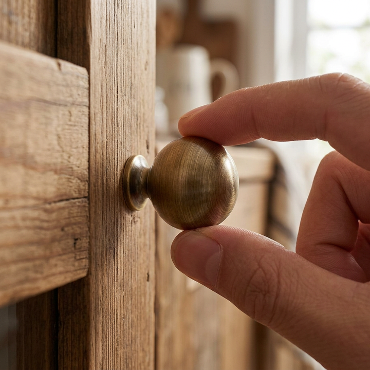Knob Antique Brass 25mm lifestyle