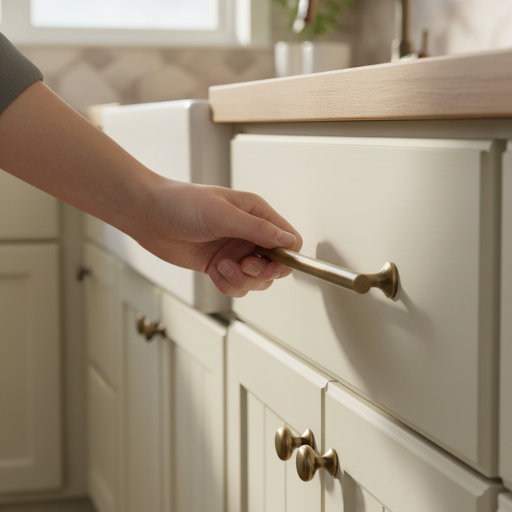 Pull Antique Brass 192-260mm lifestyle