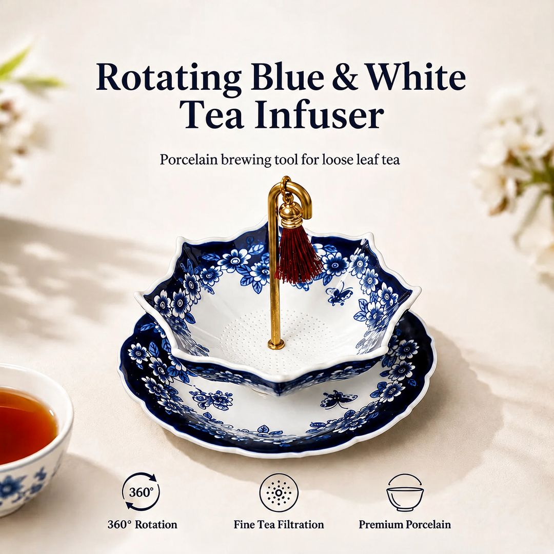 Celadon Swiveling Porcelain Tea Filter feature graphic
